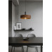 VK LEADING LIGHT VK/03349/PE/WW/40 HALO 1 x E27 WALNUT WOOD PENDANT LAMP