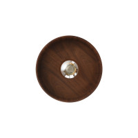VK LEADING LIGHT VK/03349/WA/WW/30 HALO 1 x E27 WALNUT WOOD WALL LAMP