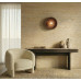 VK LEADING LIGHT VK/03349/WA/WW/40 HALO 1 x E27 WALNUT WOOD WALL LAMP