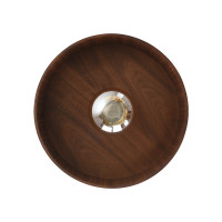 VK LEADING LIGHT VK/03349/WA/WW/40 HALO 1 x E27 WALNUT WOOD WALL LAMP