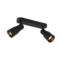 Спот VK LEADING LIGHT VK/03354/CE/2/B ILUMA 2 x GU10 BLACK ADJUSTABLE SPOT LAMP