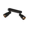 VK LEADING LIGHT VK/03354/CE/2/B ILUMA 2 x GU10 BLACK ADJUSTABLE SPOT LAMP