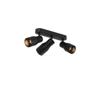VK LEADING LIGHT VK/03354/CE/3/B ILUMA 3 x GU10 BLACK ADJUSTABLE SPOT LAMP
