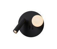 LED аплик с ключ VK LEADING LIGHT VK/03355/WA/B SOLE 1 x G9 + 3W 3000K LED BLACK WALL LAMP