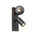 VK LEADING LIGHT VK/03356/WA/B NERO 1 x G9 + 1 x GU10 BLACK WALL LAMP VK LEADING LIGHT VK/03356/WA/B NERO 1 x G9 + 1 x GU10 BLACK WALL LAMP