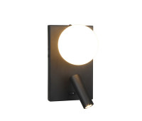 LED аплик с ключ VK LEADING LIGHT VK/03360/B VIVO 1 x G9 + 3W 3000K LED BLACK WALL LAMP