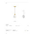 Пендел VK LEADING LIGHT VK/03362/PE/BS PERO 1 x G9 PENDANT LAMP