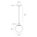 Пендел VK LEADING LIGHT VK/03364/PE/BS PERO 1 x G9 PENDANT LAMP