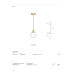 Пендел VK LEADING LIGHT VK/03364/PE/BS PERO 1 x G9 PENDANT LAMP