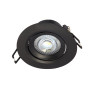 VK LEADING LIGHT VK/04108/B/W ROMO BLACK 5W 3000K RECESSED ROUND DOWNLIGHT
