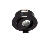 VK LEADING LIGHT VK/04126/B/C ORO BLACK 3W 4000K RECESSED ROUND DOWNLIGHT