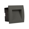 VK LEADING LIGHT VK/04138/AN/W EDDA 1,5W 3000K IP54 ANTHRACITE SQUARE FACADE RECESSED LAMP
