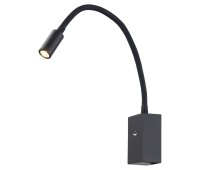 LED аплик с USB изход VK LEADING LIGHT VK/04232/B/W THEO 3W 3000K BLACK WALL LAMP USB CHARGER
