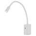 VK LEADING LIGHT VK/04232/W/W THEO 3W 3000K WHITE WALL LAMP USB CHARGER