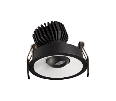 LED луна за вграждане VK LEADING LIGHT VK/04345/WB/W PRESTO BLACK AND WHITE 6W 3000K RECESSED ADJUSTABLE DOWNLIGHT