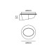 VK LEADING LIGHT VK/04418CE/W/W/45 ELIM 34W 3000K WHITE CEILING LAMP TRIAC DIMMABLE