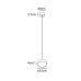 VK LEADING LIGHT VK/04454/PE/W/W RUPI 11W 3000K WHITE PENDANT LAMP