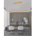 VK LEADING LIGHT VK/04569/PE/WD/W/150 47W 3000K ORRA WOOD PENDANT LAMP