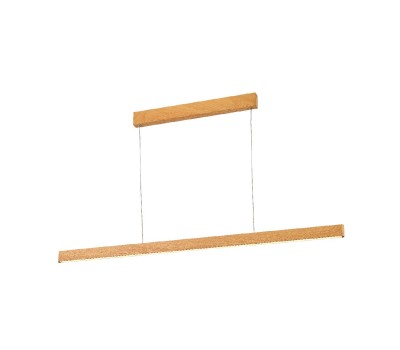 VK LEADING LIGHT VK/04569/PE/WD/W/150 47W 3000K ORRA WOOD PENDANT LAMP