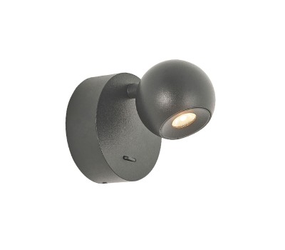 LED аплик VK LEADING LIGHT VK/04573/WA/W/B AIRA 6W 3000K BLACK WALL LAMP