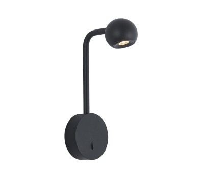 VK LEADING LIGHT VK/04574/WA/B/W AIRA 6W 3000K BLACK WALL LAMP
