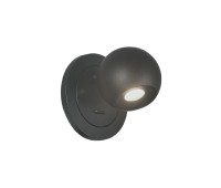 LED аплик за вграждане VK LEADING LIGHT VK/04575/WA/W/B AIRA 6W 3000K BLACK RECESSED WALL LAMP