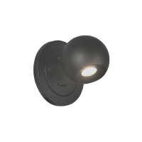 LED аплик за вграждане VK LEADING LIGHT VK/04575/WA/W/B AIRA 6W 3000K BLACK RECESSED WALL LAMP