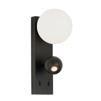 LED аплик VK LEADING LIGHT VK/04576/WA/B/W AIRA 6W+6W 3000K BLACK WALL LAMP