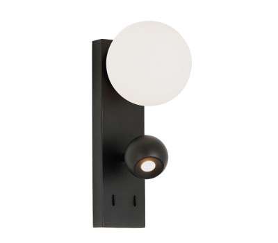 VK LEADING LIGHT VK/04576/WA/B/W AIRA 6W+6W 3000K BLACK WALL LAMP