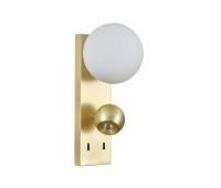 LED аплик с ключ VK LEADING LIGHT VK/04576/WA/GD/W AIRA 1 x G9 + 6W 3000K LED GOLD WALL LAMP