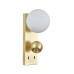 VK LEADING LIGHT VK/04576/WA/GD/W AIRA 1 x G9 + 6W 3000K LED GOLD WALL LAMP