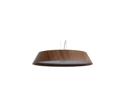 VK LEADING LIGHT VK/04579/PE/DW/W/42 35W 3000K WOODY DARK WALNUT WOOD PENDANT LAMP DIMMABLE