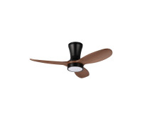 VK LEADING LIGHT VK/04667/AIR/ΒW/ABS AIR 22W 3000K-6000K BLACK/WOODEN GRAIN CEILING FAN