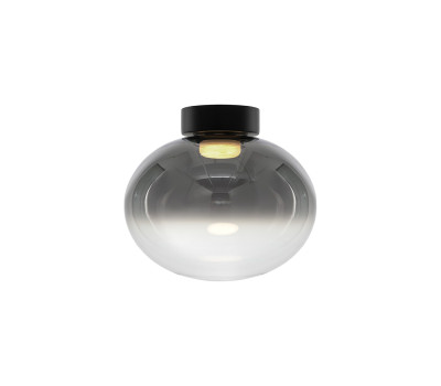VK LEADING LIGHT VK/04686/CE/B-SG/W/30 IORI 8W 3000K BLACK/SMOKED CEILING LAMP