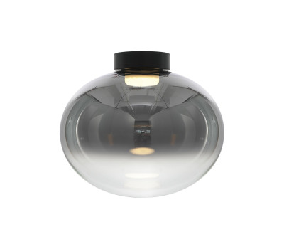 VK LEADING LIGHT VK/04686/CE/B-SG/W/40 IORI 11W 3000K BLACK/SMOKED CEILING LAMP