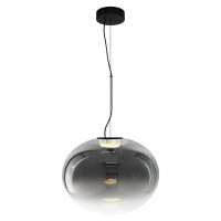 VK LEADING LIGHT VK/04686/PE/B-SG/W/40 IORI 11W 3000K BLACK/SMOKED PENDANT LAMP VK LEADING LIGHT VK/04686/PE/B-SG/W/40 IORI 11W 3000K BLACK/SMOKED PENDANT LAMP