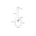 VK LEADING LIGHT VK/04687/PE/B-SG/W/24 IORI 8W 3000K BLACK/SMOKED PENDANT LAMP VK LEADING LIGHT VK/04687/PE/B-SG/W/24 IORI 8W 3000K BLACK/SMOKED PENDANT LAMP