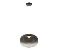 VK LEADING LIGHT VK/04687/PE/B-SG/W/28 IORI 8W 3000K BLACK/SMOKED PENDANT LAMP