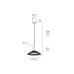 LED пендел VK LEADING LIGHT VK/04693/PE/D/B/W AMELIE 18W 3000K BLACK PENDANT LAMP LED пендел VK LEADING LIGHT VK/04693/PE/D/B/W AMELIE 18W 3000K BLACK PENDANT LAMP