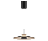 VK LEADING LIGHT VK/04701/PE/D/B-G/W ELISE 10W 3000K BLACK/CHAMPAGNE GOLD PENDANT LAMP