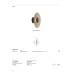 VK LEADING LIGHT VK/04701/WA/D/B-G/W ELISE 8W 3000K BLACK/CHAMPAGNE GOLD WALL LAMP