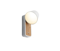VK LEADING LIGHT VK/04704/LW-W/W NOVEL 6W 3000K WHITE/WOOD WALL LAMP VK LEADING LIGHT VK/04704/LW-W/W NOVEL 6W 3000K WHITE/WOOD WALL LAMP