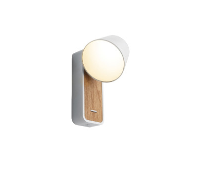 VK LEADING LIGHT VK/04704/LW-W/W NOVEL 6W 3000K WHITE/WOOD WALL LAMP VK LEADING LIGHT VK/04704/LW-W/W NOVEL 6W 3000K WHITE/WOOD WALL LAMP