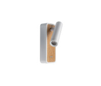 VK LEADING LIGHT VK/04705/LW-W/W NOVEL 3W 3000K WHITE/WOOD WALL LAMP VK LEADING LIGHT VK/04705/LW-W/W NOVEL 3W 3000K WHITE/WOOD WALL LAMP