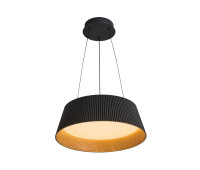 VK LEADING LIGHT VK/04707/PE/D/B/W AELIA 30W 3000K BLACK/WOOD GRAIN PENDANT LAMP