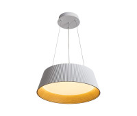 VK LEADING LIGHT VK/04707/PE/D/W/W AELIA 30W 3000K WHITE/WOOD GRAIN PENDANT LAMP