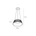 VK LEADING LIGHT VK/04708/PE/D/B/W AELIA 30W 3000K BLACK PENDANT LAMP VK LEADING LIGHT VK/04708/PE/D/B/W AELIA 30W 3000K BLACK PENDANT LAMP