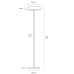 VK LEADING LIGHT VK/04713/FL/BS/W MIRA 8W 3000K MATT BRASS FLOOR LAMP