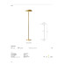 VK LEADING LIGHT VK/04713/FL/BS/W MIRA 8W 3000K MATT BRASS FLOOR LAMP