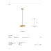 LED пендел VK LEADING LIGHT VK/04714/PE/BS/W MIRA 4W 3000K MATT BRASS PENDANT LAMP